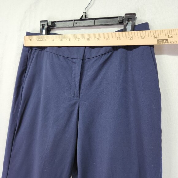 St. John Dress Pants Womens Size 2 Blue Wide Leg Made in USA Professional Wear - Picture 3 of 12